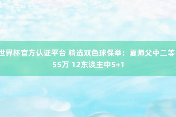 世界杯官方认证平台 精选双色球保举：夏师父中二等155万